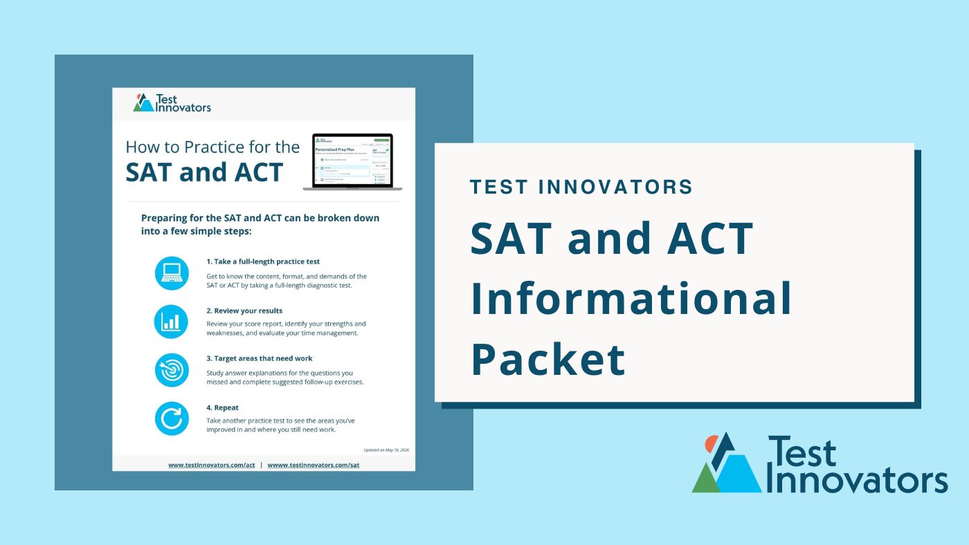 SAT and aCT Sample Info Packet