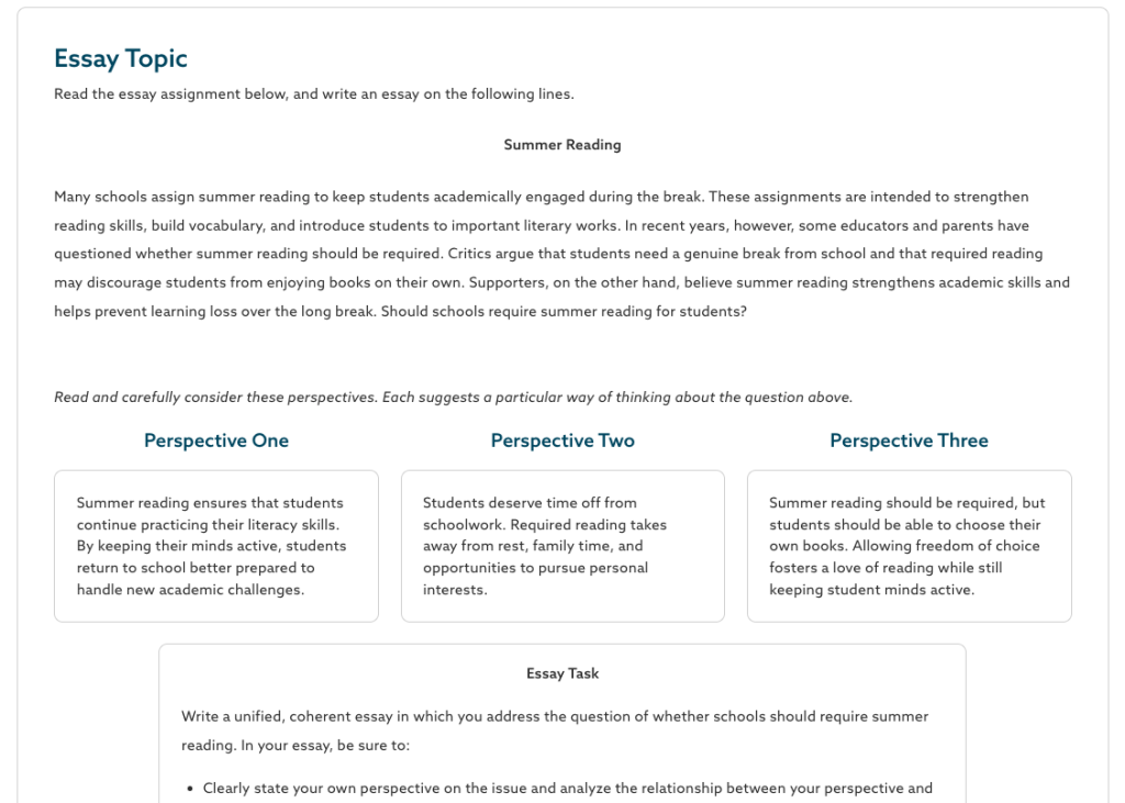 Test Innovators free ACT practice test Writing Test prompt