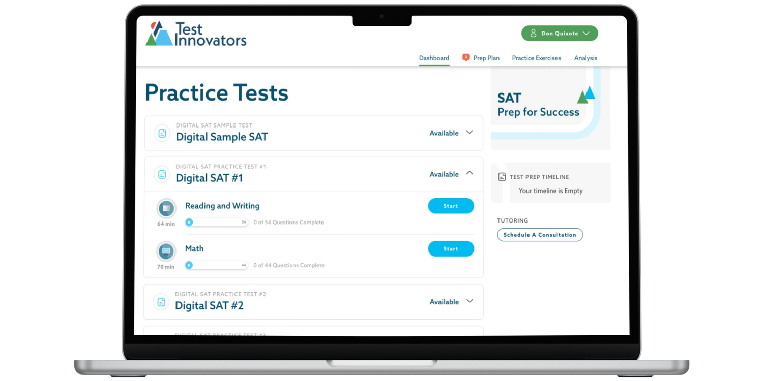 Test Innovators SAT Practice Tests