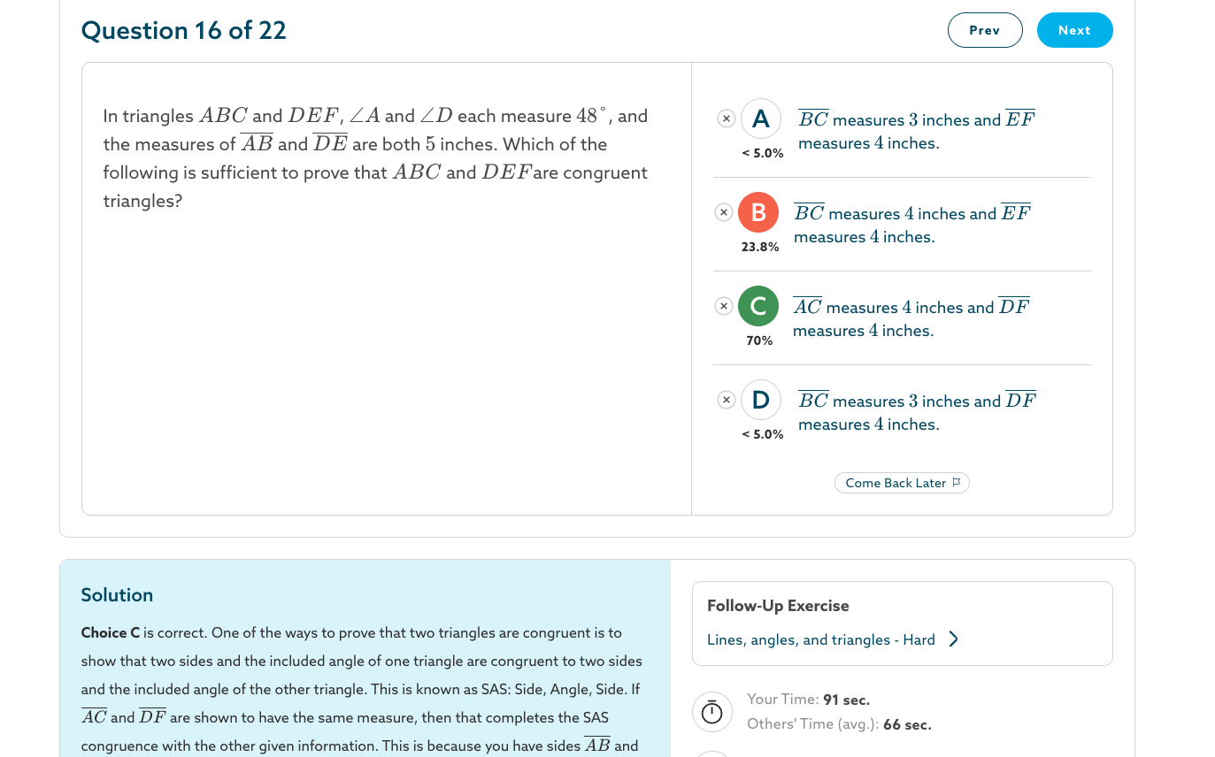 SAT Math Question Review with Follow-Up Exercise